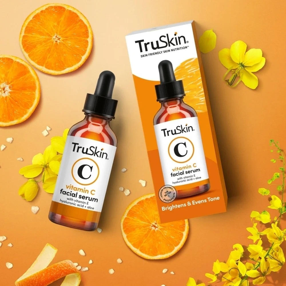 TruSkin Glow Vitamin C Facial Serum Brightens And Evens Tone New